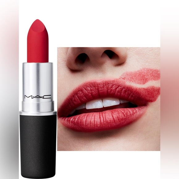 🎉SALE🎉NWB💄MAC Powder Kiss 💋 Lipstick COLOR: Werk, Werk, Werk (cool red) - Picture 3 of 11